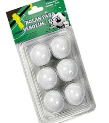 Imagem de capa de Kit Bola Pebolin Tota Blister C/06 Branca   Toto Klo